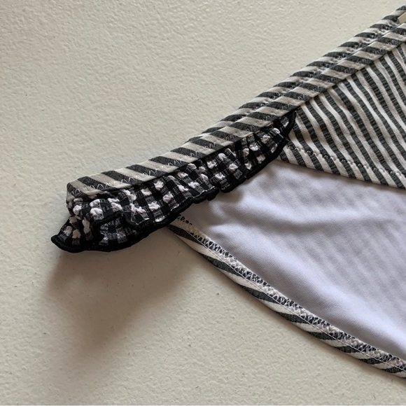 Aerie Size XL Black & White Seersucker Ruffle Bikini Bottom NWT - Picture 5 of 16